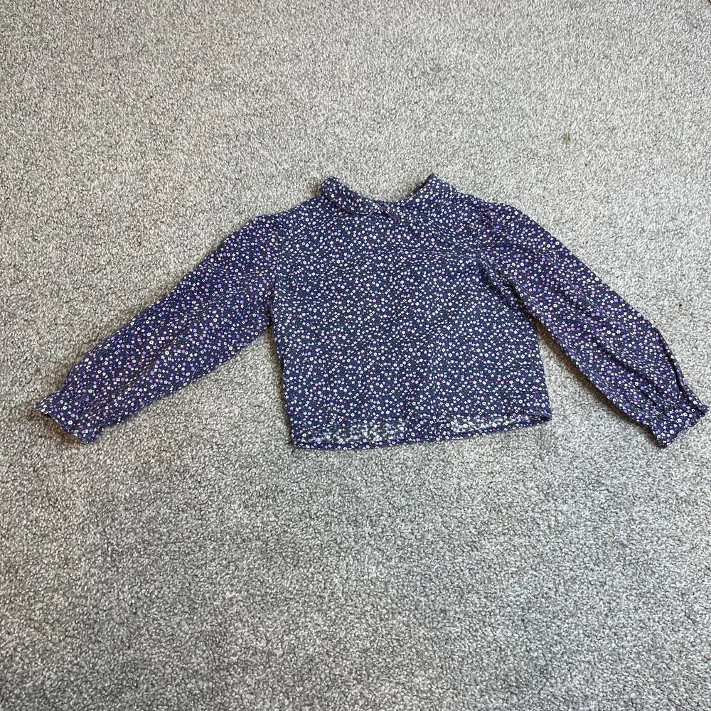 Vintage‎ Polly Flinders Shirt Girls 4T Peter Pan Collar Long Sleeve Made in USA